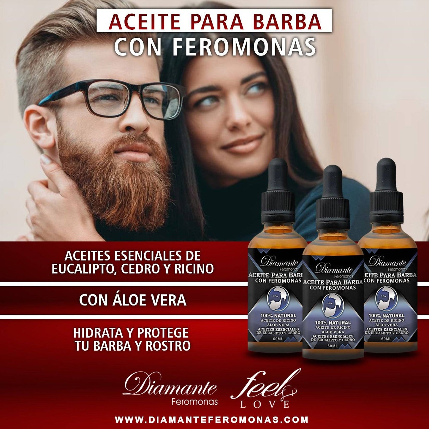 Aceite para Barba con Feromonas 60ml - Shakti Energy