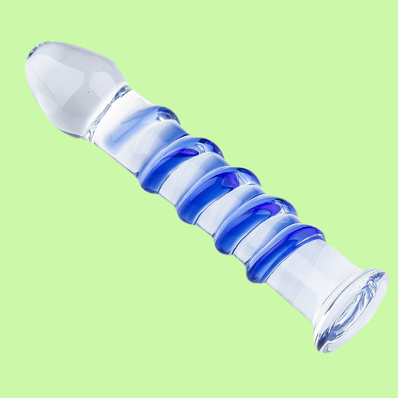 Dildo de Vidrio Realista con Relieve para Estimulación Vaginal y Anal | Shakti Energy®