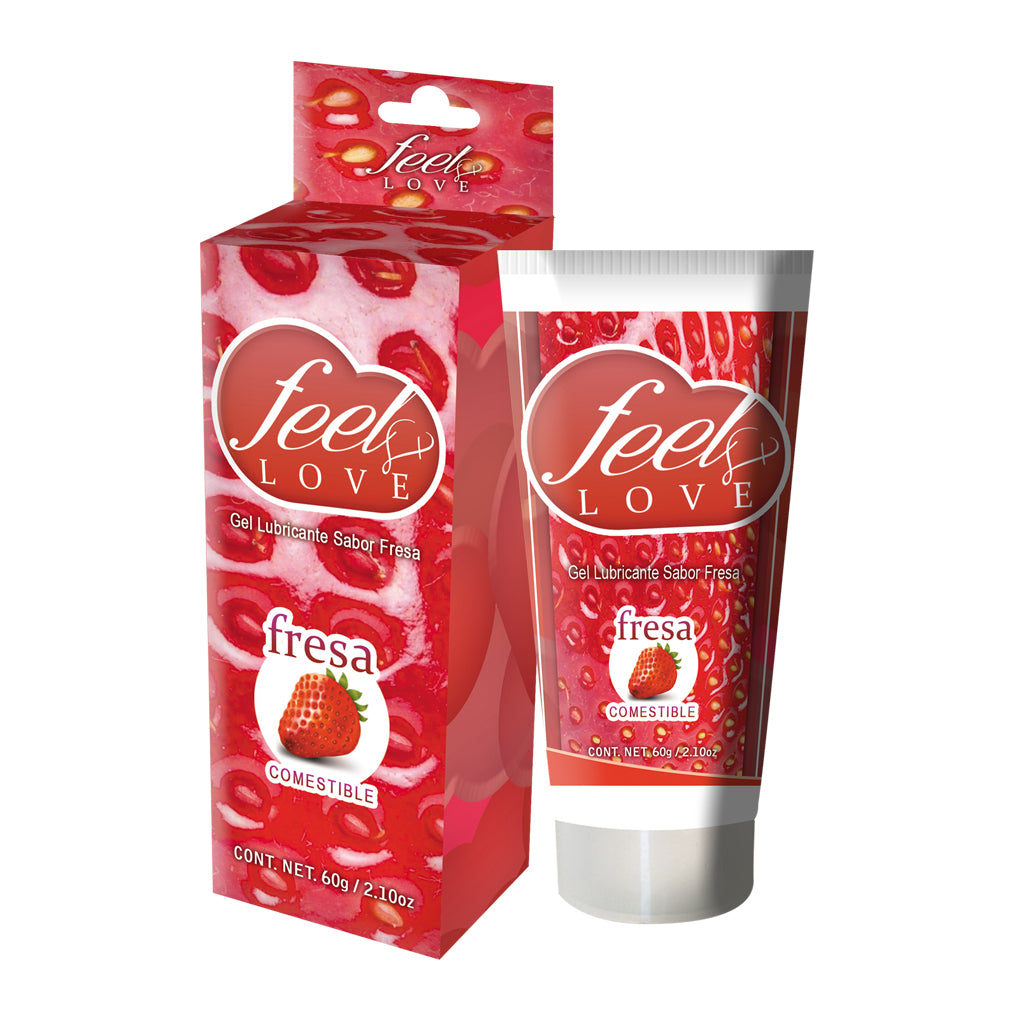 Lubricante Comestible Feel Love Fresa - Base de Agua | Shakti Energy®
