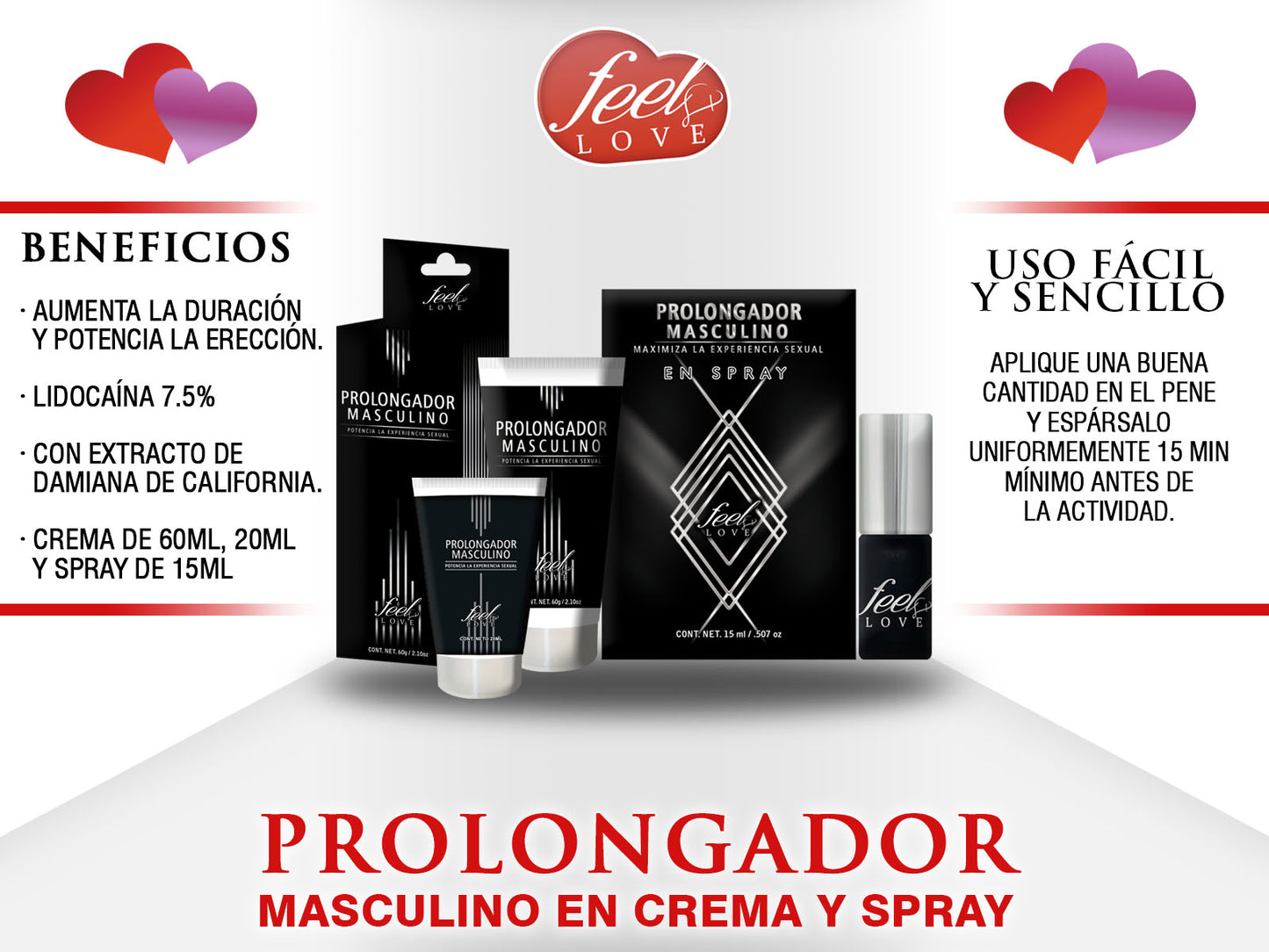 Prolongador Masculino 15ml Spray - Potencia Erección y Duración