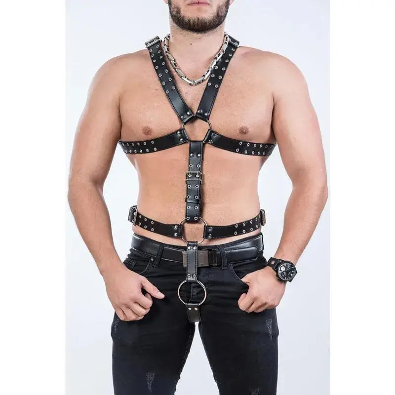 Chest Harness Belt Strap Punk Rave Costumes - Shakti Energy