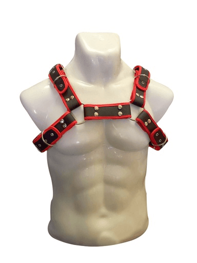 PECHERA DE CUERO PARA HOMBRE - NEGRO - Shakti Energy