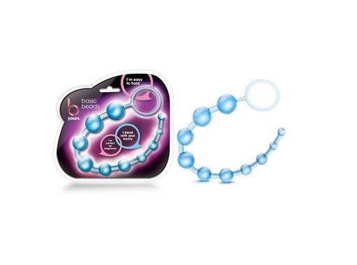 B YOURS BASIC BEADS BLUE - bolas chinas para principiantes en color azul. Diseño flexible con 10 cuentas graduales y anillo para fácil retiro.