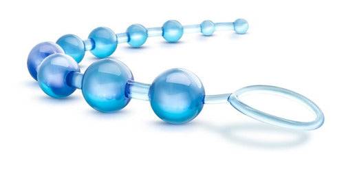 B YOURS BASIC BEADS BLUE - bolas chinas para principiantes en color azul. Diseño flexible con 10 cuentas graduales y anillo para fácil retiro.