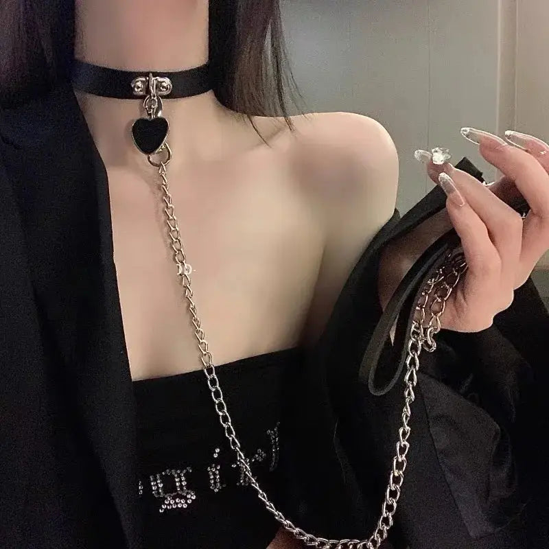 Collar choker con correa - Shakti Energy