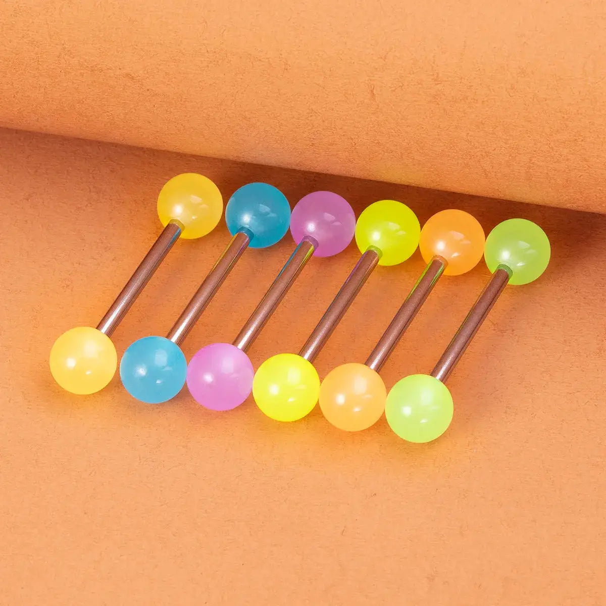 Piercings fosforecentes 6pcs de 14G - Shakti Energy