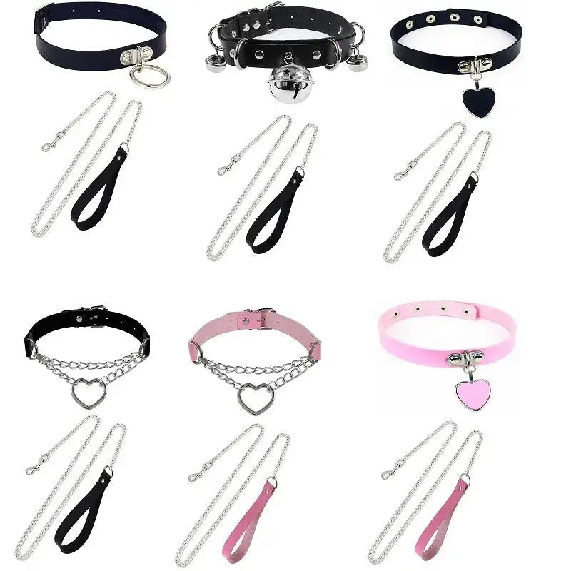 Collar choker con correa - Shakti Energy