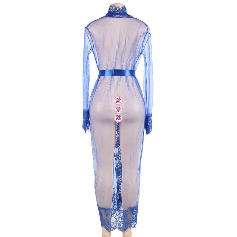 Bata Larga de Encaje Transparente - Lencería Tallas Grandes | Shakti Energy®
