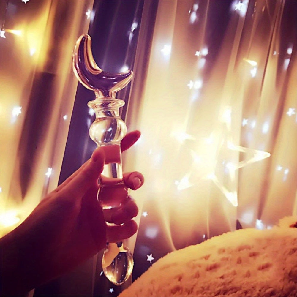 Dildo o Plug Anal de Cristal con Diseños: Corazón, Luna, Estrella y Gato | Shakti Energy®