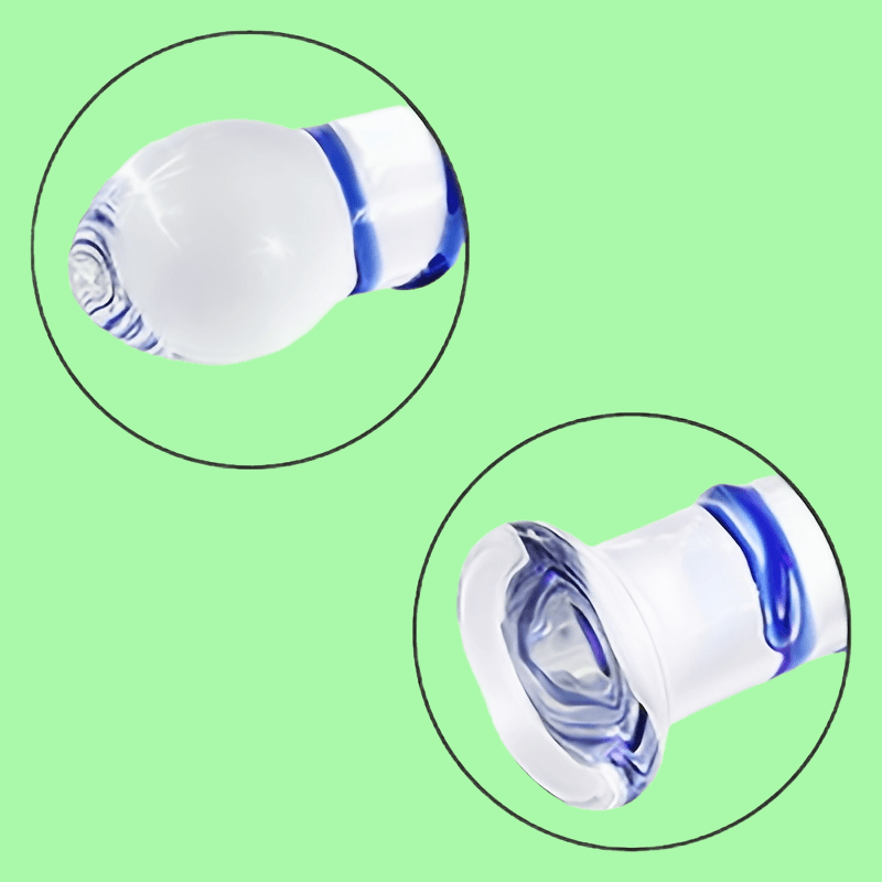 Dildo de Vidrio Realista con Relieve para Estimulación Vaginal y Anal | Shakti Energy®
