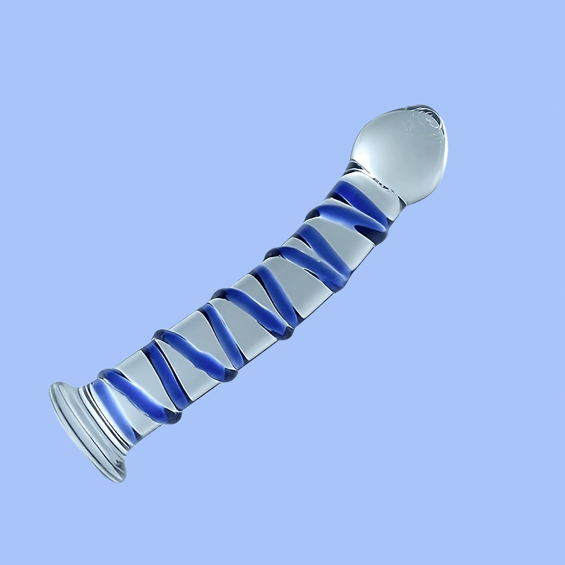 Dildo de Vidrio Realista con Relieve para Estimulación Vaginal y Anal | Shakti Energy®