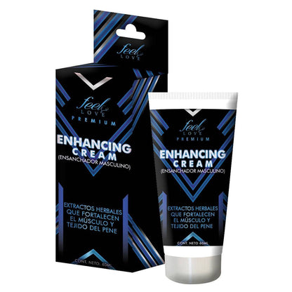 Crema Ensanchadora para pene Enhancing Cream 60ml con extractos herbales, fortalece el músculo y tejido del pene. Cosmético masculino premium.