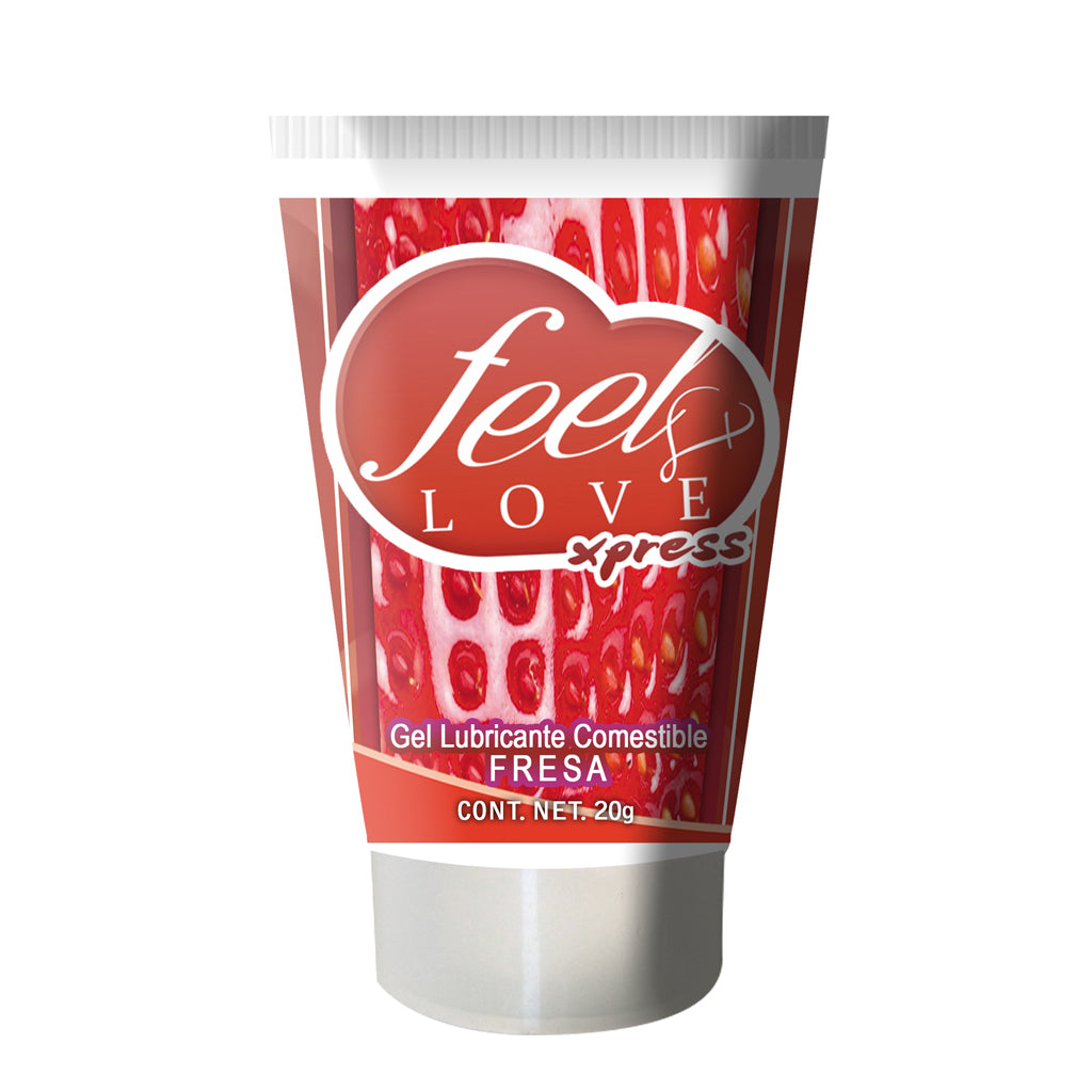 Lubricante Comestible Feel Love Fresa - Base de Agua | Shakti Energy®