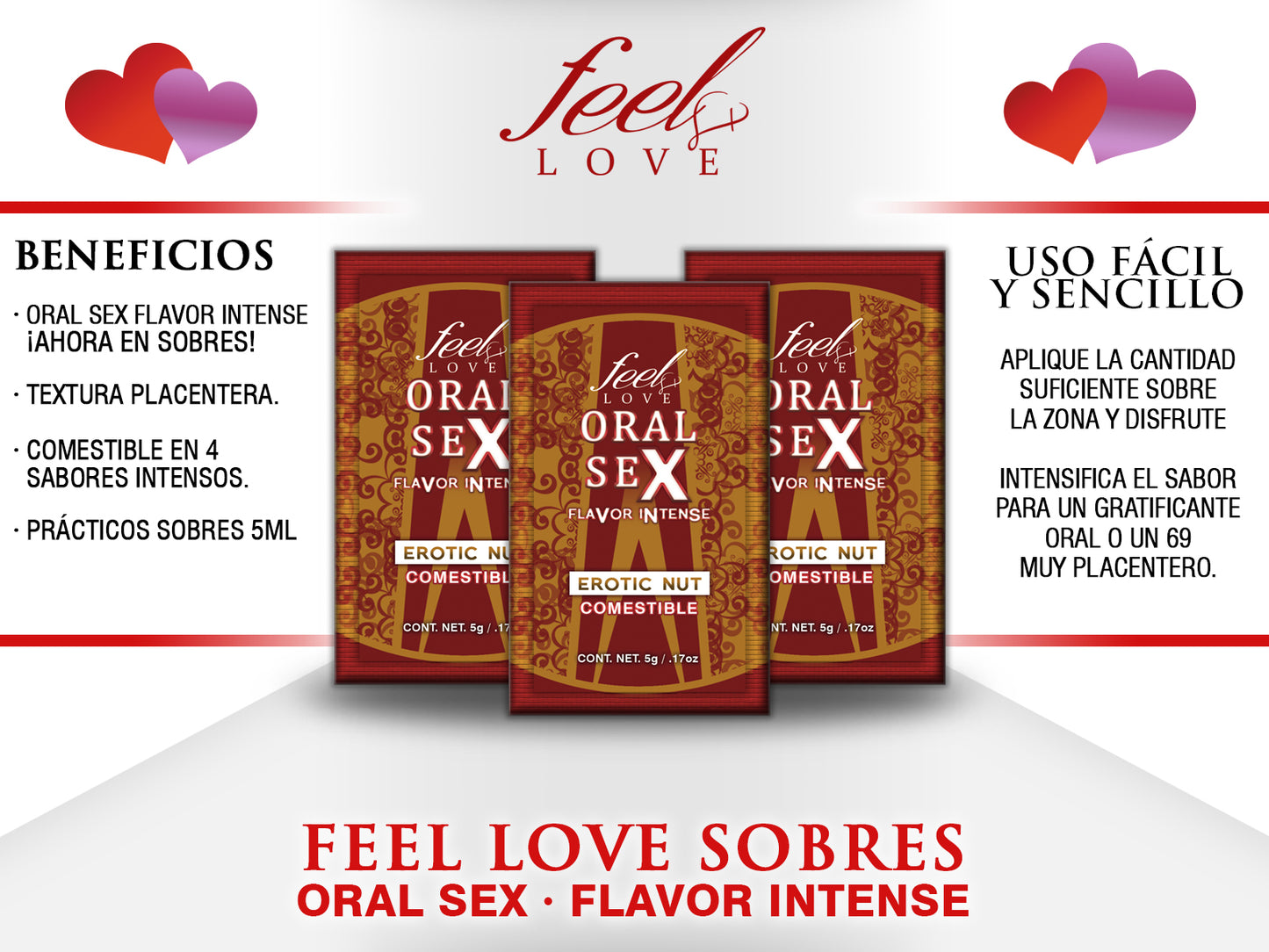 Saborizante Oral Sex Comestible Sobre 5ml Sabor Erotic Nut