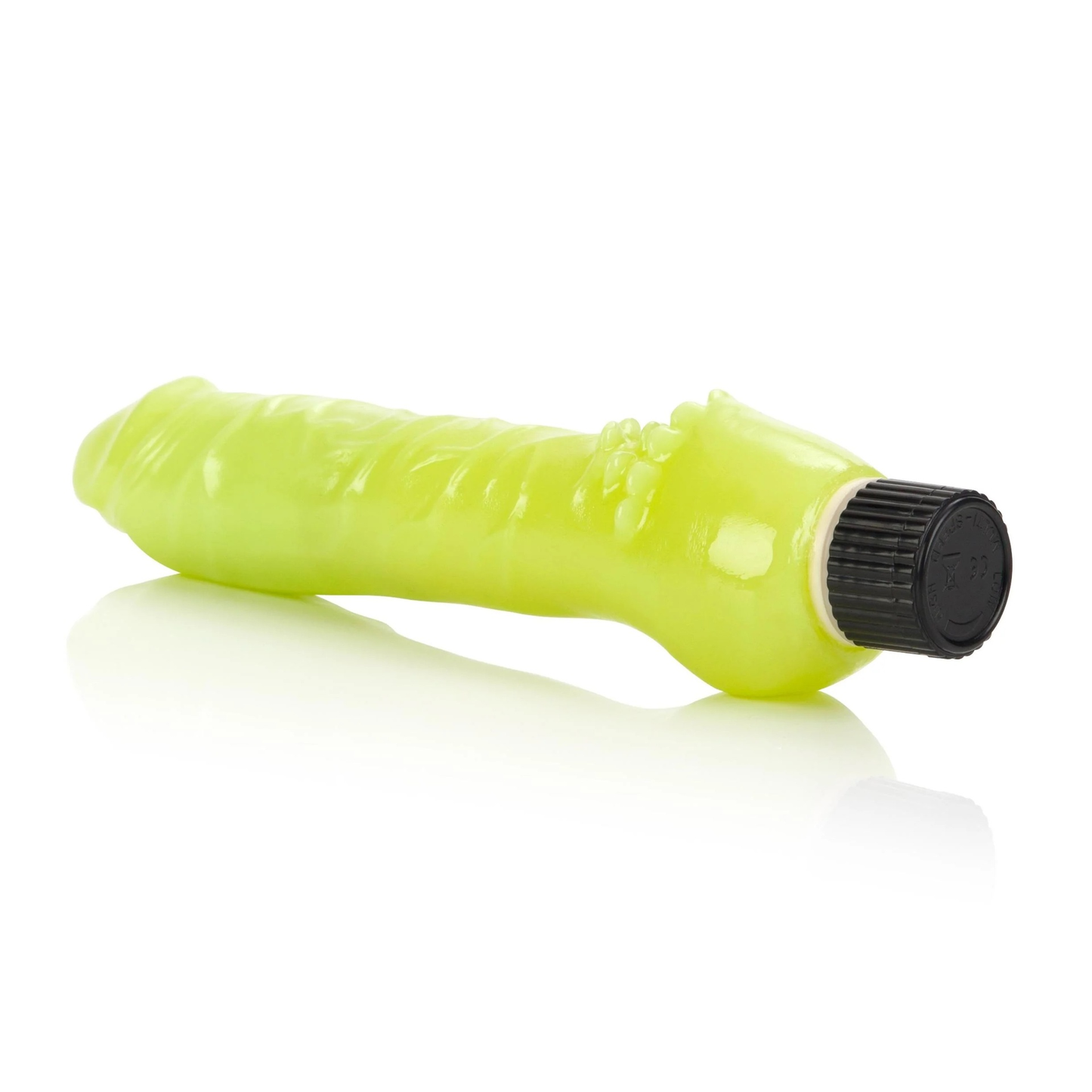 Vibrador Jelly Fosforescente Verde 18cm - Brilla en la Oscuridad