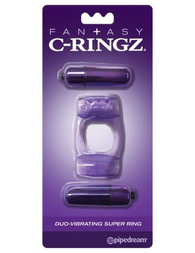 FANTASY C-RINGZ DUO VIBRATING SUPER RING PURPLE