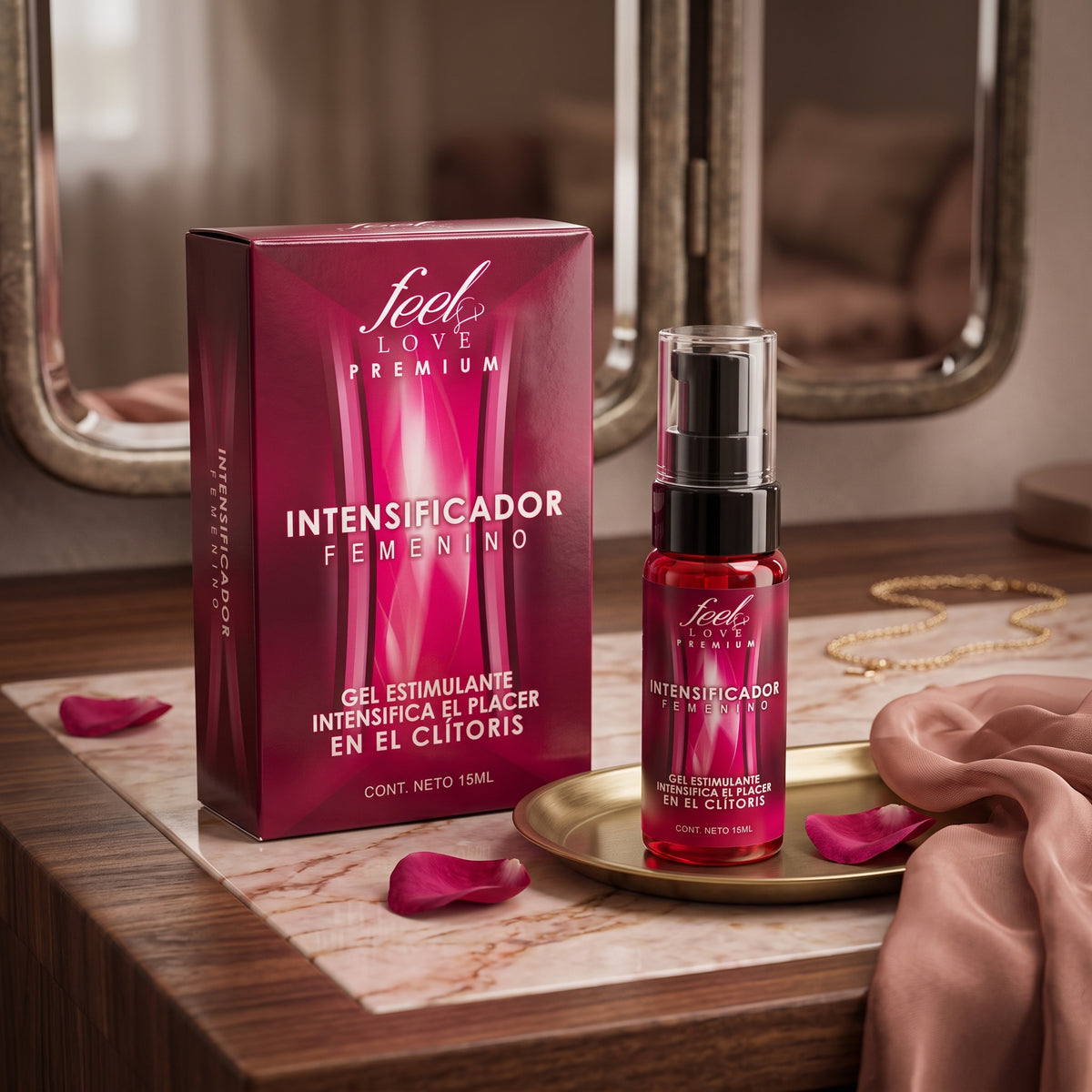 Intensificador Femenino con L-Arginina y Damiana 15ml - Gel Estimulante