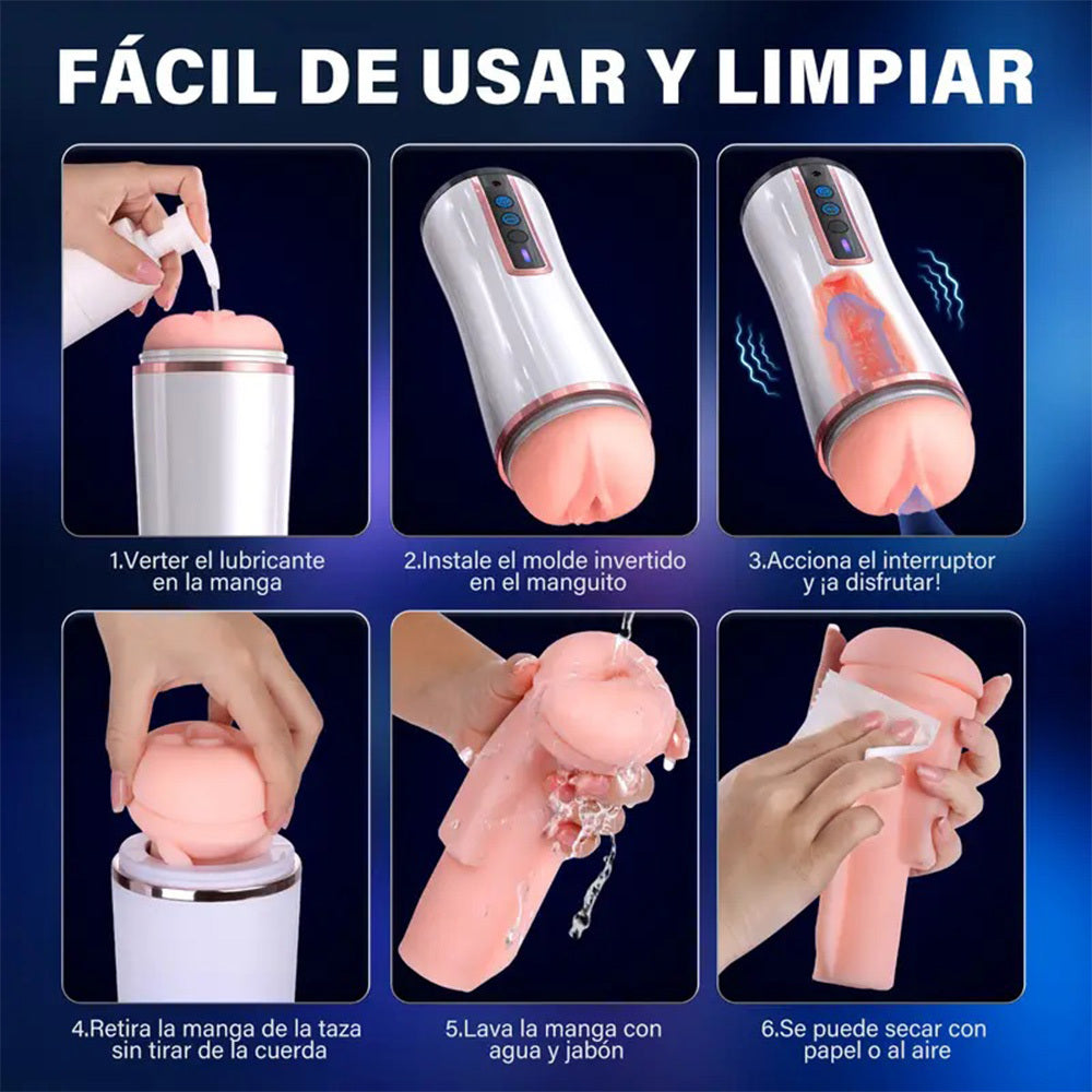 Masturbador Masculino Eléctrico: 10 Vibraciones | Shakti Energy®