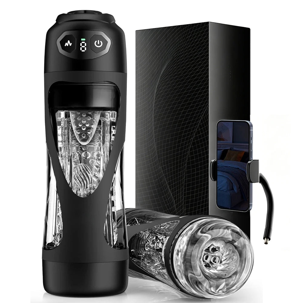 7 Vibration Modes 7 Licking Modes and 7 Suction Modes Adult Toy Made of Skin-Friendly Silicone Featuring an LCD Display 18+