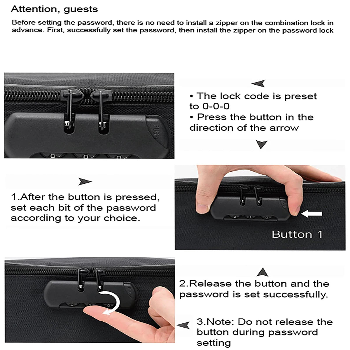 Document briefcase, 3-layer lockable storage bag, men's women's bag, wallet, passport, home security function storage box.-zmt
