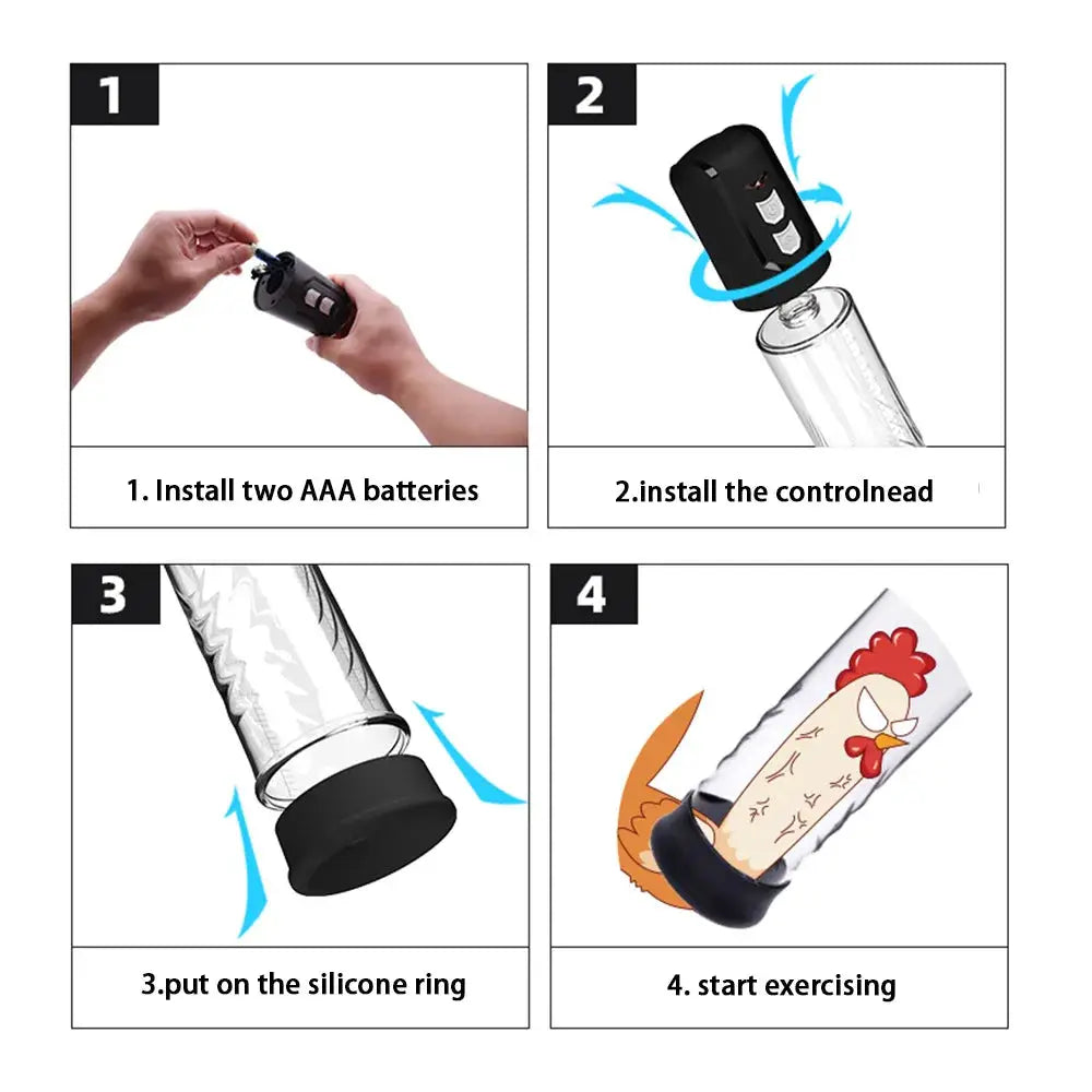Bomba de vacío electrónica para pene | Estimulador Masculino con Succión Automática