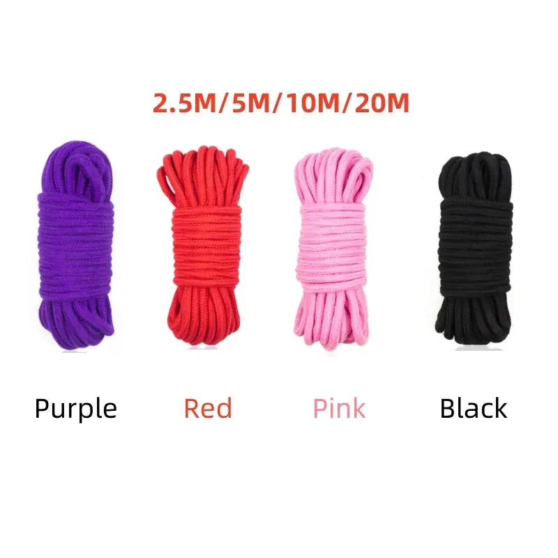 Cuerda de algodon para Shibari de 2.5 metros a 20 metros | 4 colores