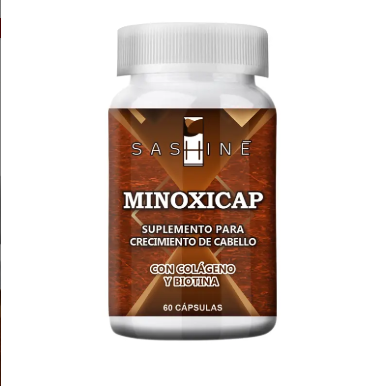 MINOXICAP Sashine | Suplemento para Crecimiento Capilar 60 Cápsulas