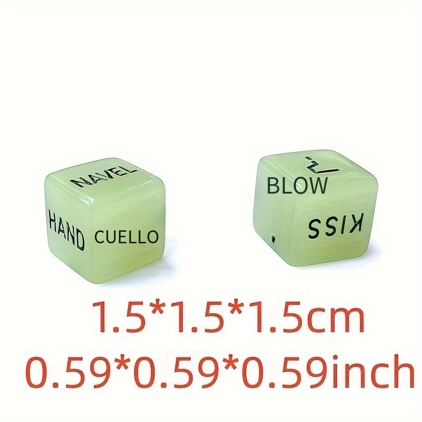 Dados novedosos que brillan en la oscuridad, juguete sexual para parejas, juguete de coqueteo SM de moda