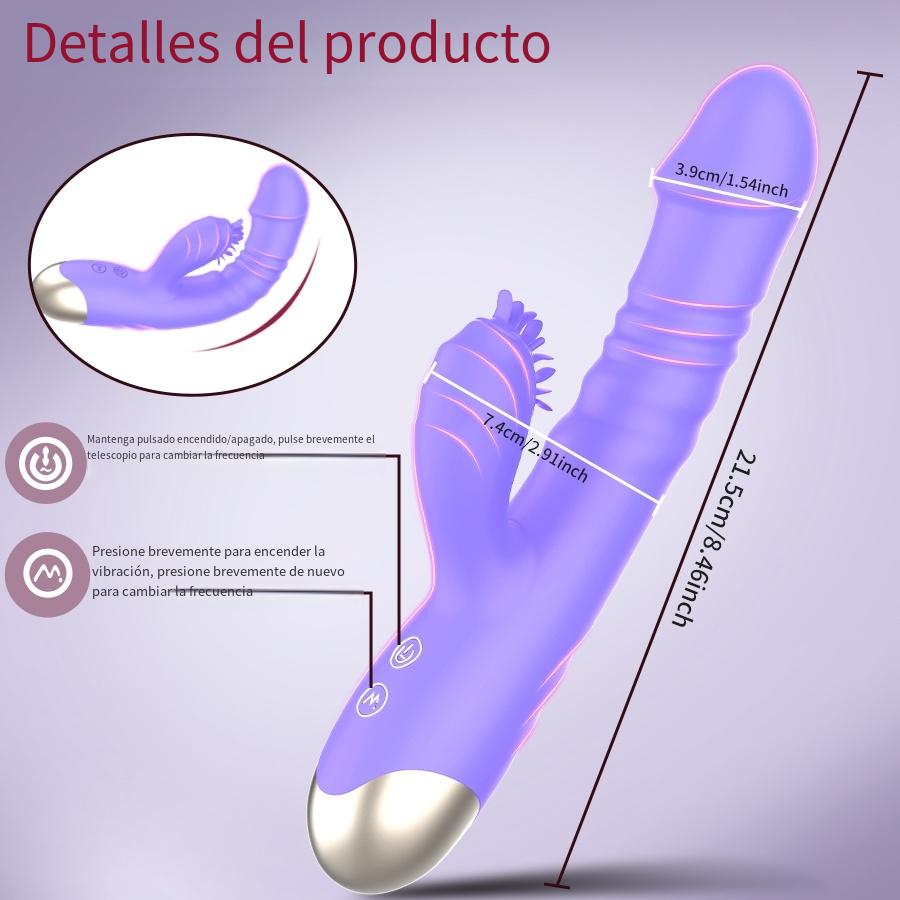 Vibrador de punto G 3 en 1 de silicona - 10 modos de vibración para modo súper, estimulador clitoriano, juguete sexual femenino, juguete para adultos, adecuado para mujeres y parejas, productos para adultos