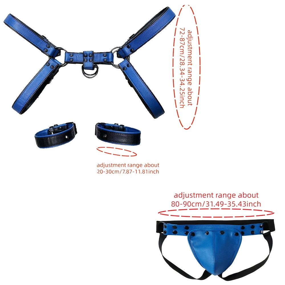 Conjunto BDSM para Hombre 3 Piezas: Arnés y Jockstrap | Shakti Energy®