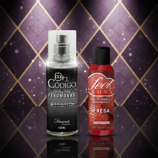 Combo El Código Eterno y Aceite Térmico Feel Love Fresa 60ml - Corregido