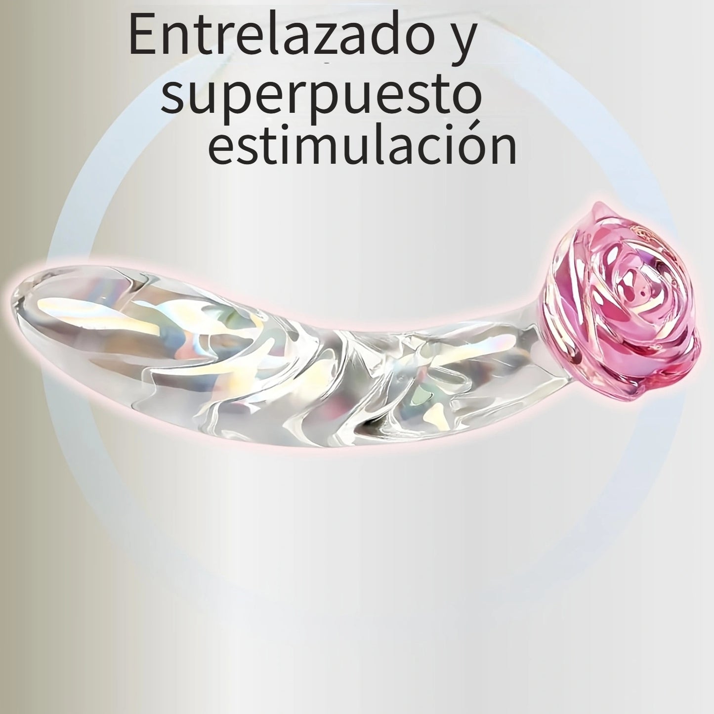 Consolador anal de cristal en forma de rosa, juguete sexual - Tapón anal de consolador monstruo arcoíris para principiantes, consolador de cristal de 18.29 cm como juguetes sexuales para el clítoris, punto G y tapón anal para hombres, mujeres y parejas,
