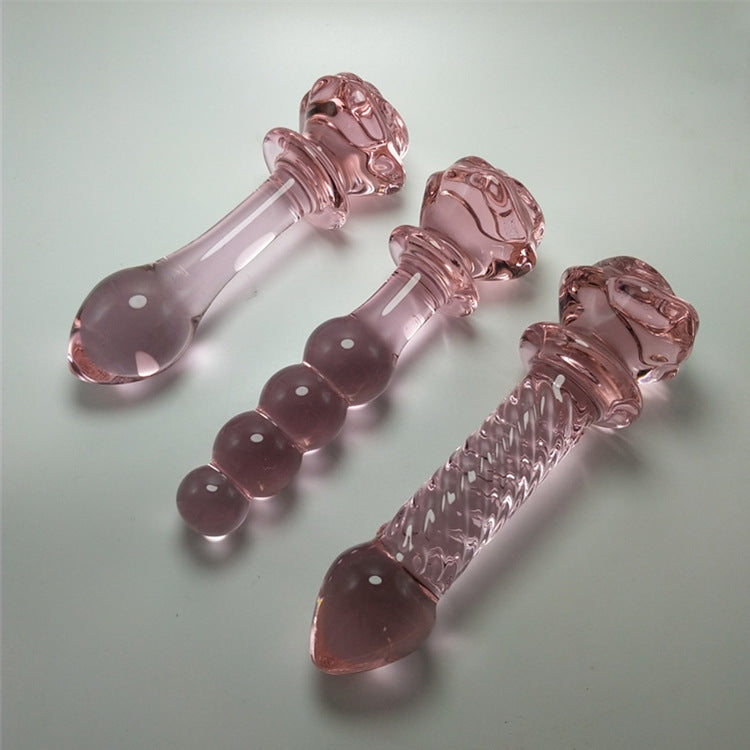 Dildo de Cristal Premium Diseño Rosa | Shakti Energy®