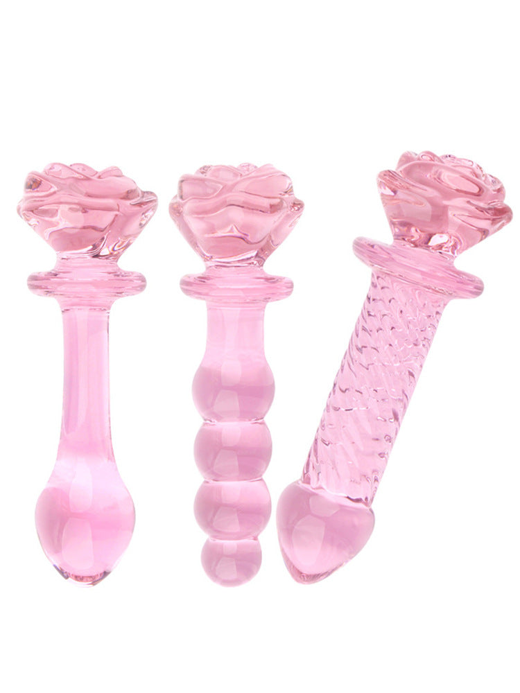 Dildo de Cristal Premium Diseño Rosa | Shakti Energy®