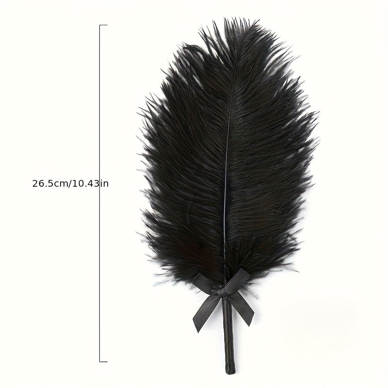 1 varita suave y esponjosa de plumas para acariciar, palo sensorial de tacto suave, accesorio íntimo para relajarse en el dormitorio para parejas