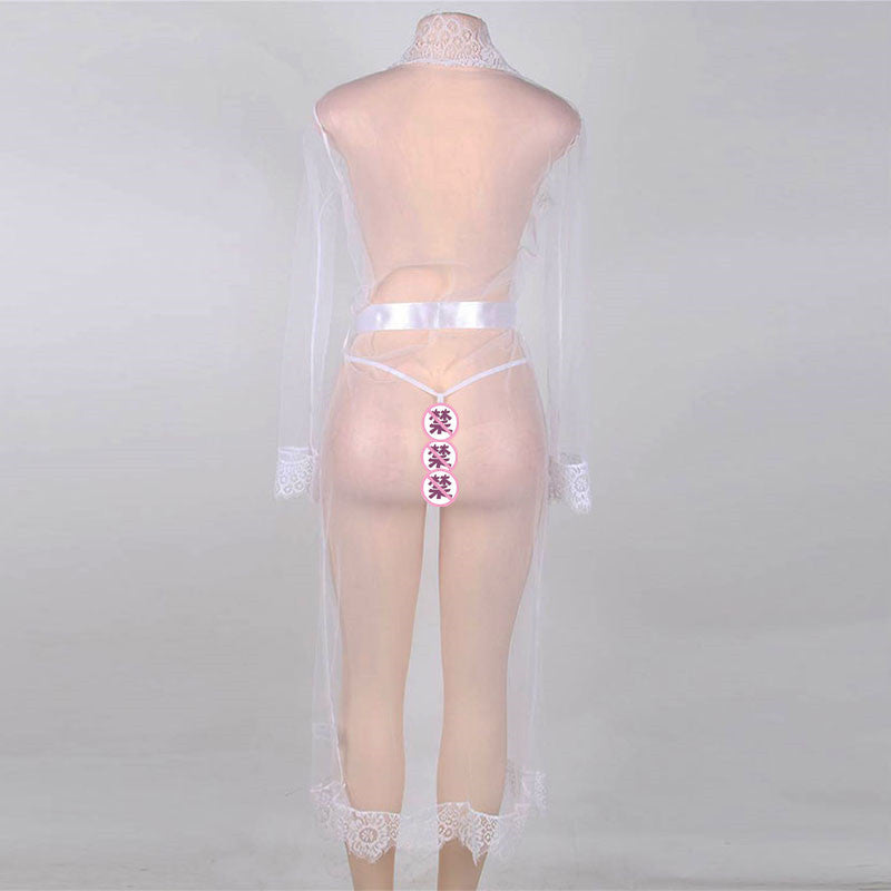Bata Larga de Encaje Transparente - Lencería Tallas Grandes | Shakti Energy®