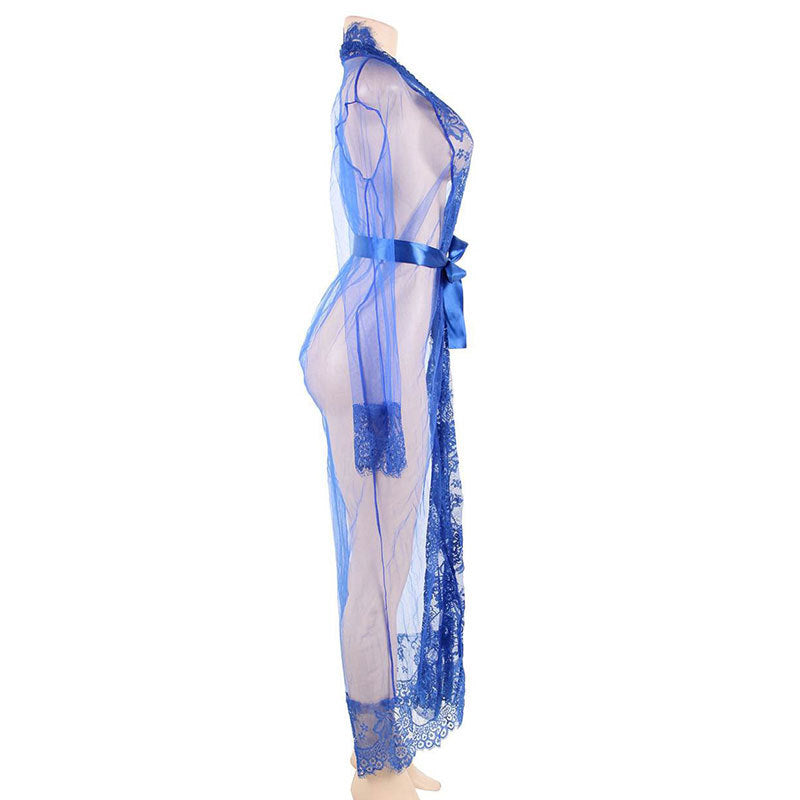 Bata Larga de Encaje Transparente - Lencería Tallas Grandes | Shakti Energy®