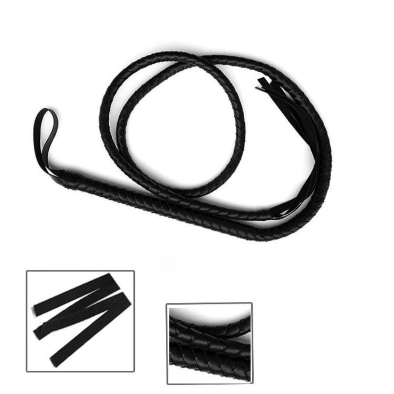 Set 2 Látigos BDSM: Lárgo 1.8m + Fusta 50cm para Juegos de Impacto | Shakti Energy®