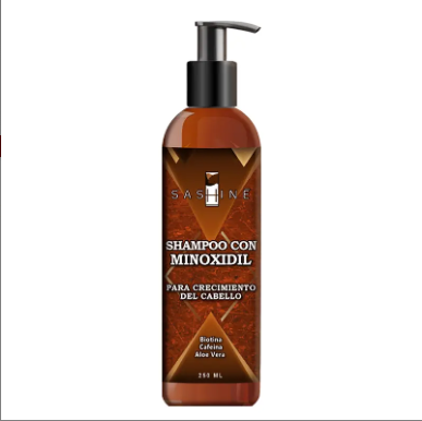 Shampoo con Minoxidil SASHINE 250ml - Tratamiento Anticaída Diario | Fórmula Fortalecedora
