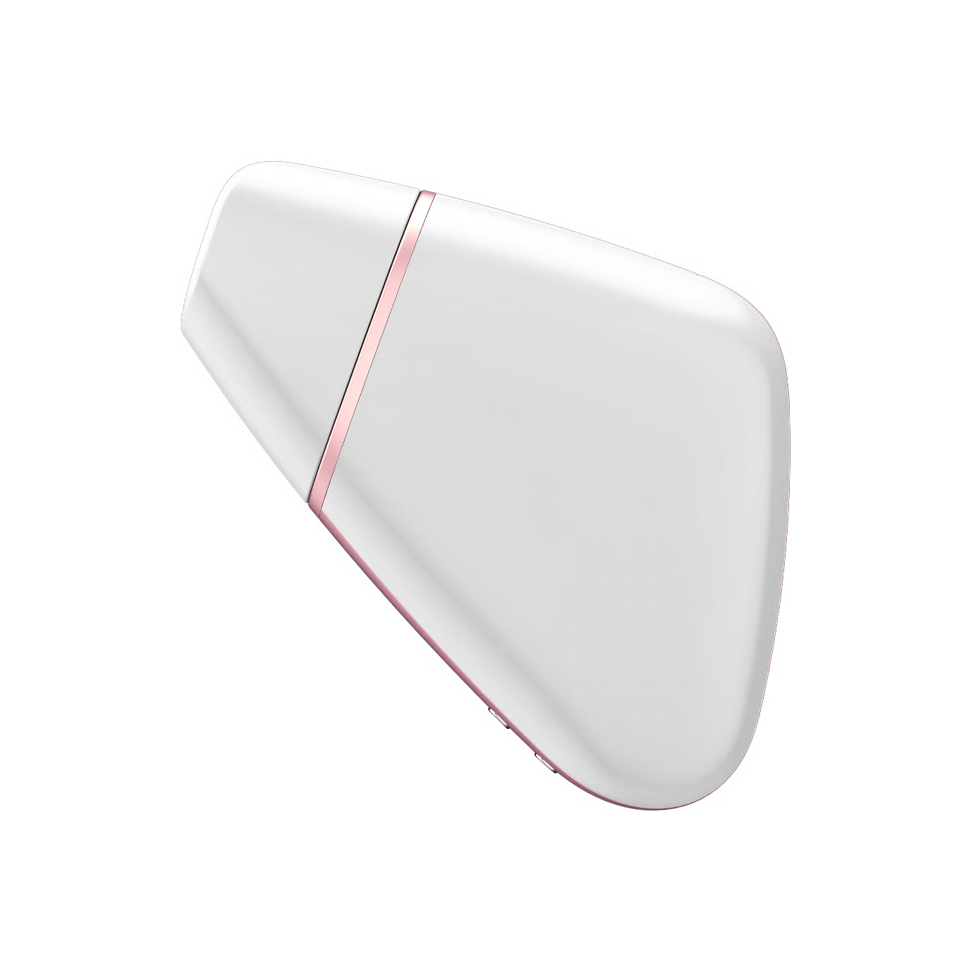 Succionador Satisfyer Love Triangle blanco con diseño compacto y elegante. Ideal para placer discreto con 11 intensidades y control por app.